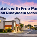 Solara Inn & Suites exterior with parking near Disneyland in Anaheim, CA.